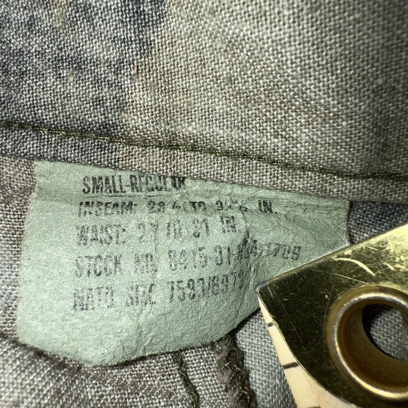 Vintage US Army Pants Mens Small Regular Woodland Camo BDU Combat Military 80s - Picture 6 of 11